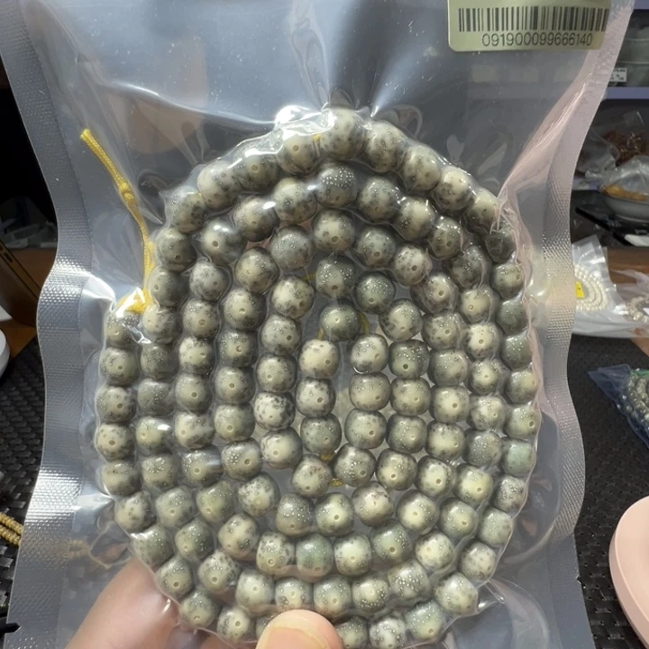 星月菩提手串灰灵玉10×9左右108颗0919号