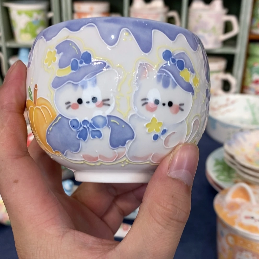 瓷片小猫蛋杯福利价