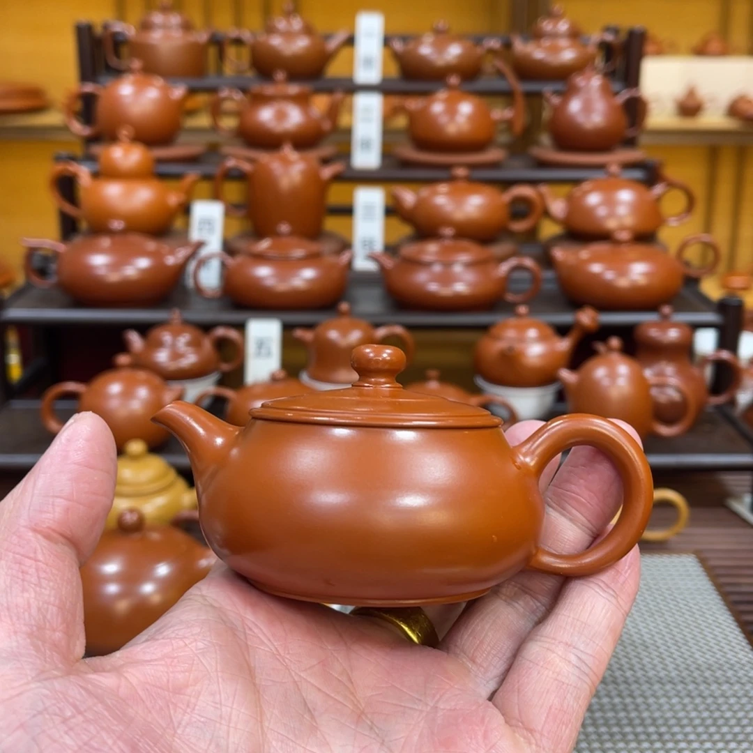 ****紫砂茶壶潮州手拉壶 明炉