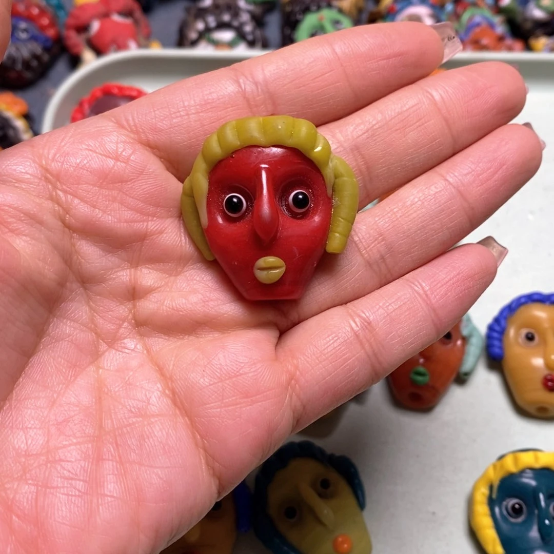 琉璃颈饰印度尼西亚红脸