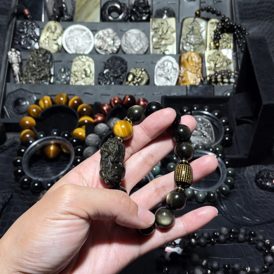 黑曜岩手链未镶嵌几*