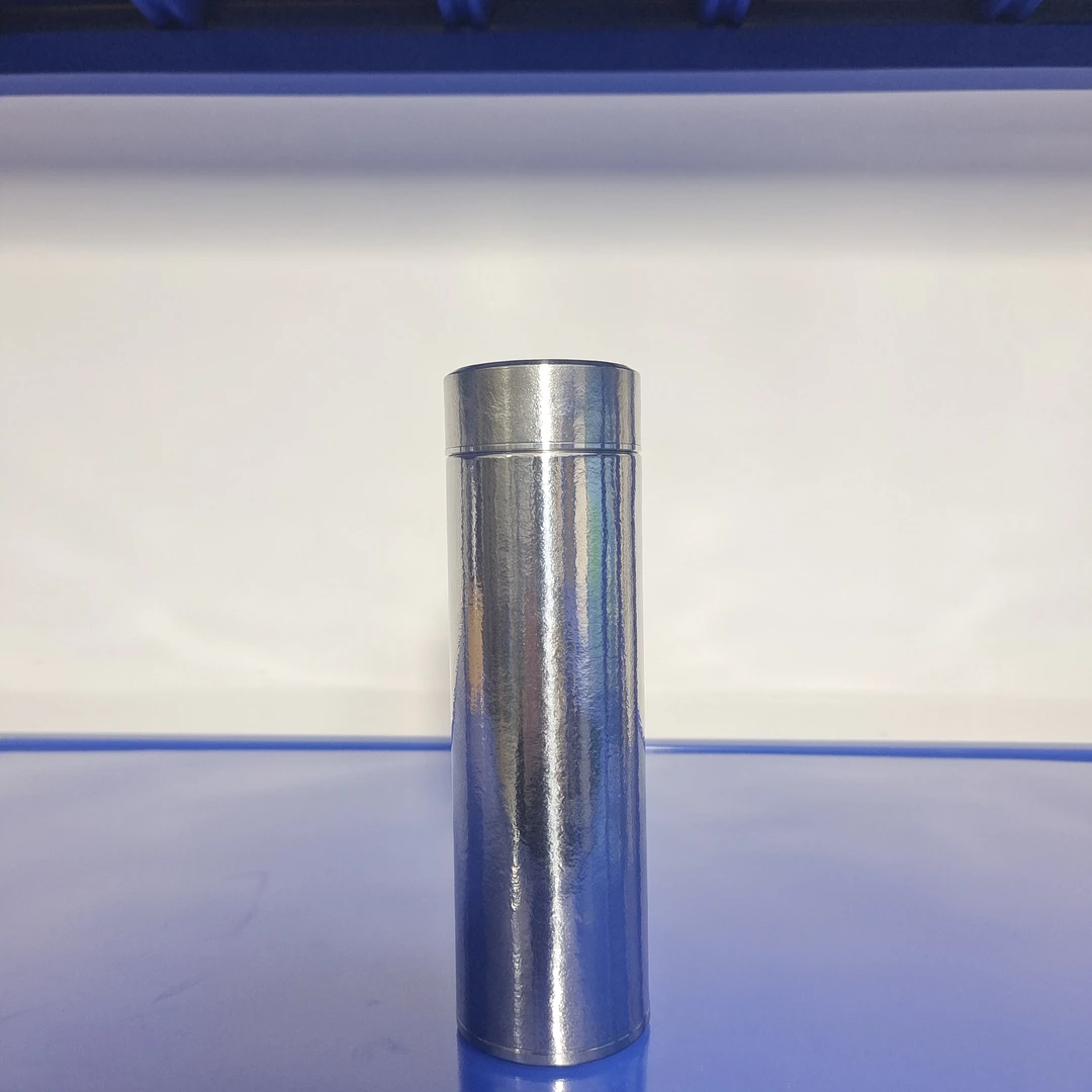 【原装正品】500ml内外双层纯钛结晶银商务保温杯