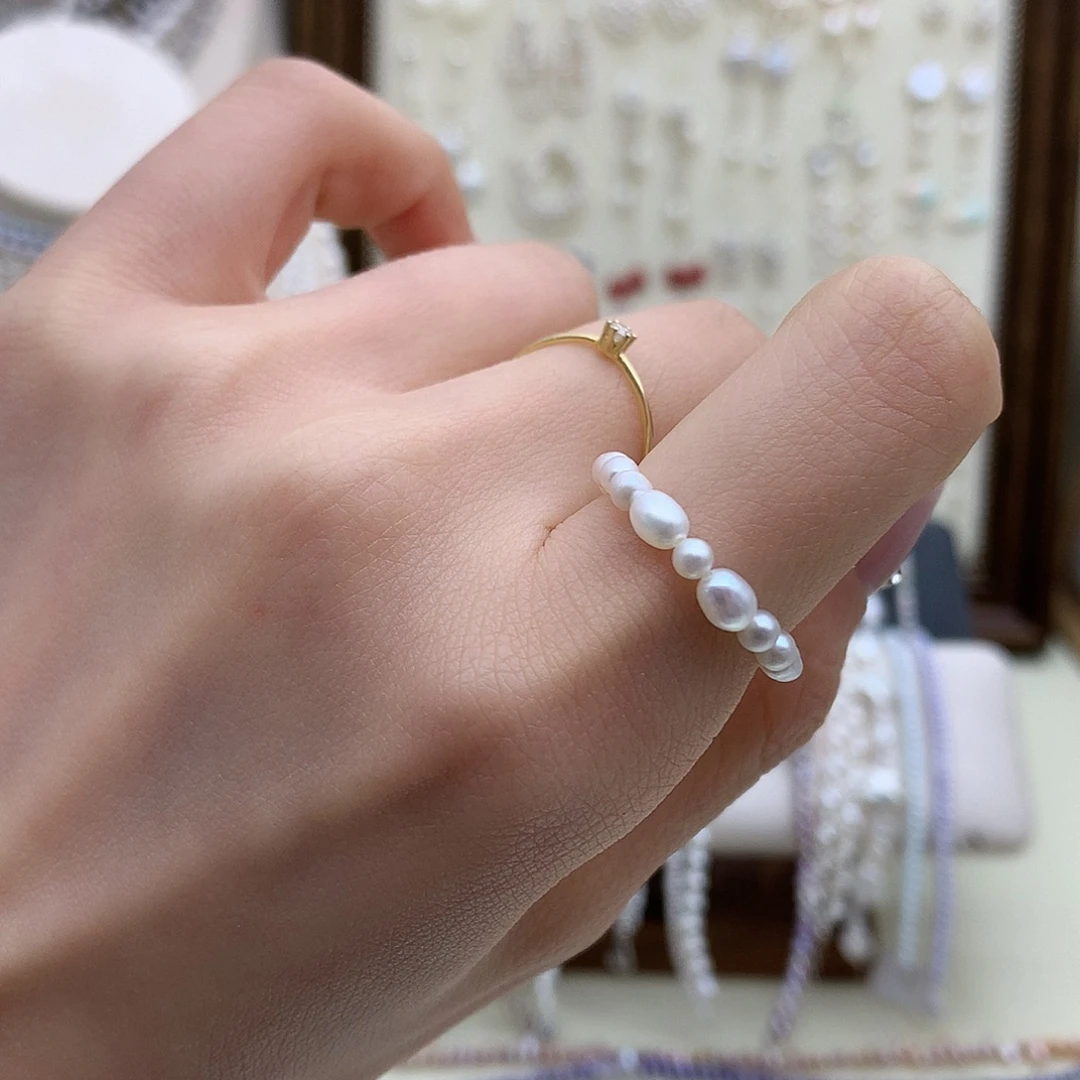 耳饰银S925镶嵌淡水珍珠