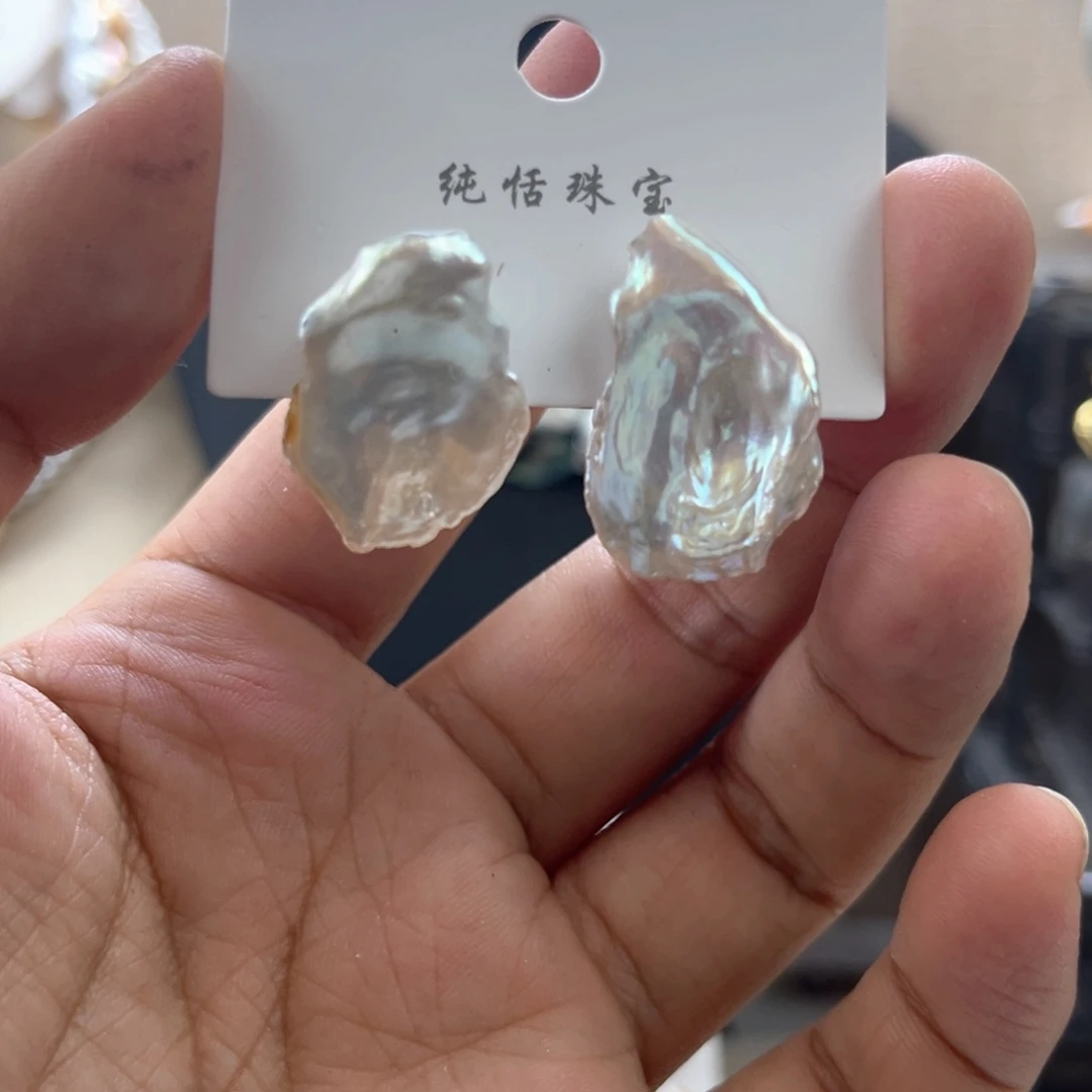 未镶嵌淡水珍珠耳饰【纯恬】