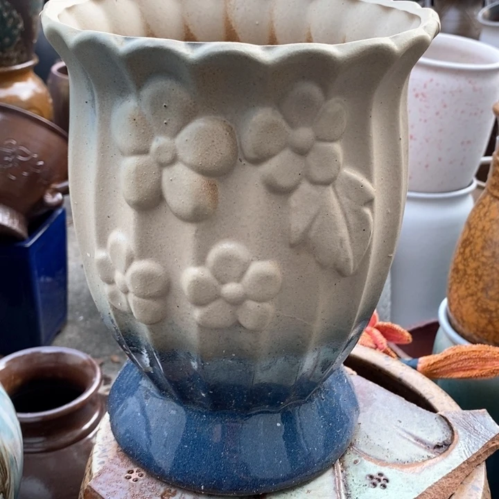 紫砂花盆高约25口约19