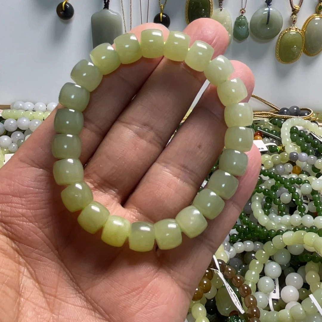 和田玉未镶嵌手链027