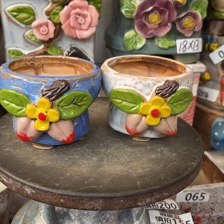 粗陶材质多肉花盆