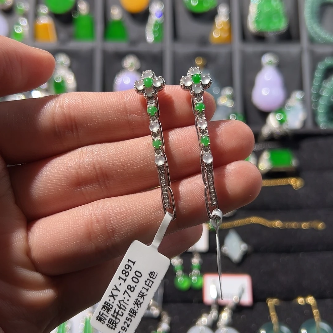 翡翠银S925镶嵌项链