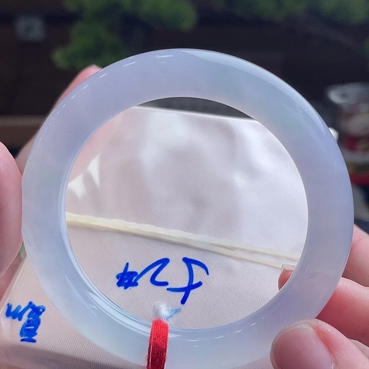 ༺***雪翡翠未镶嵌手镯52冰胶幻彩 强推