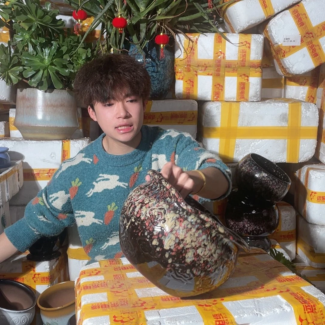 红陶宜兴紫砂花盆