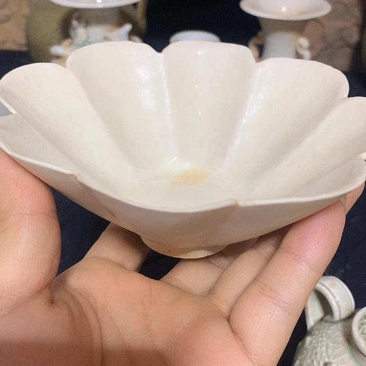 陶陶瓷陶瓷摆件花口盏