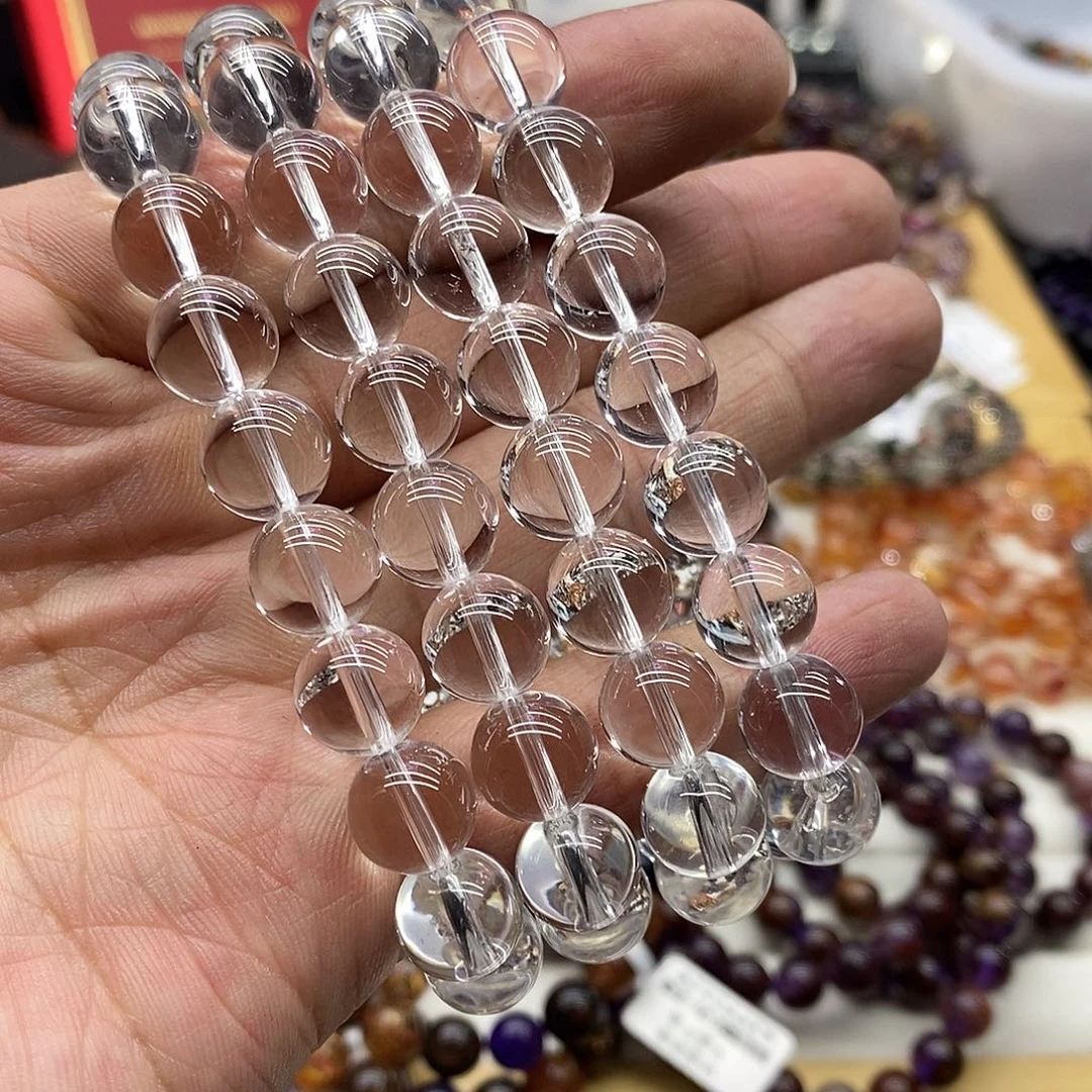 水晶手链未镶嵌多样性发货发一条