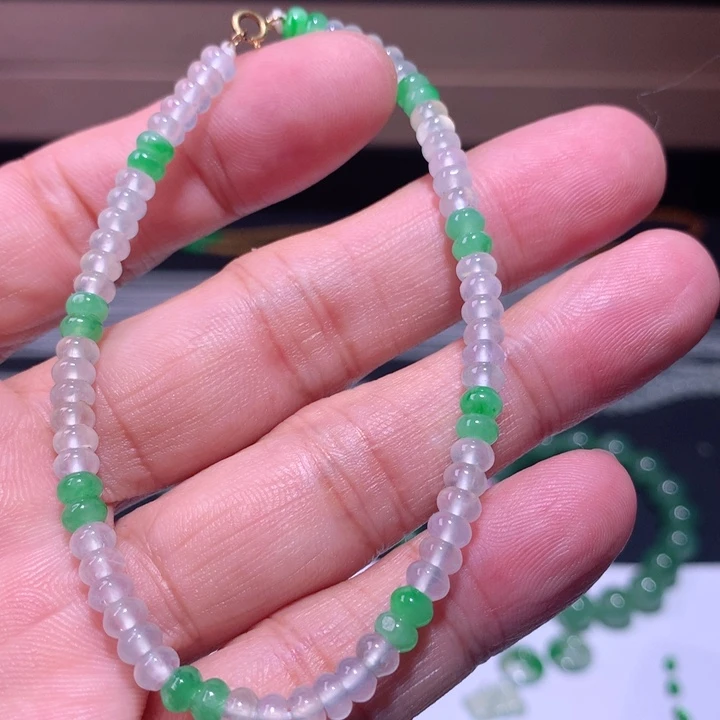 裸石翡翠冰种算盘珠