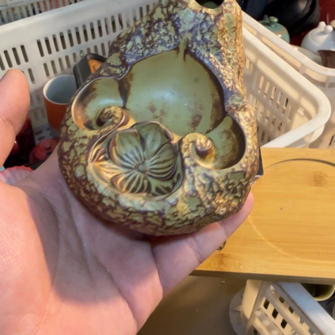 本山绿泥瑕疵茶具介意勿拍