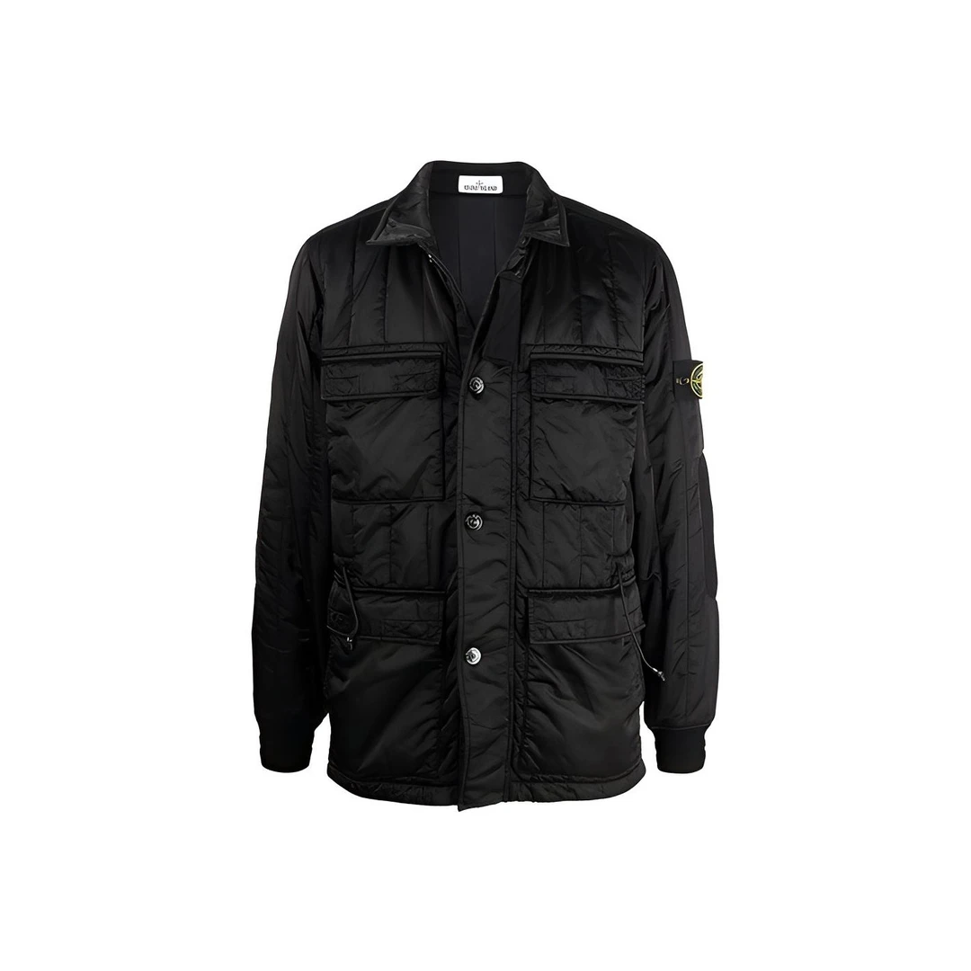 一口价 Stone island 石头岛/01975/黑色中长款棉服 全新带吊XXL