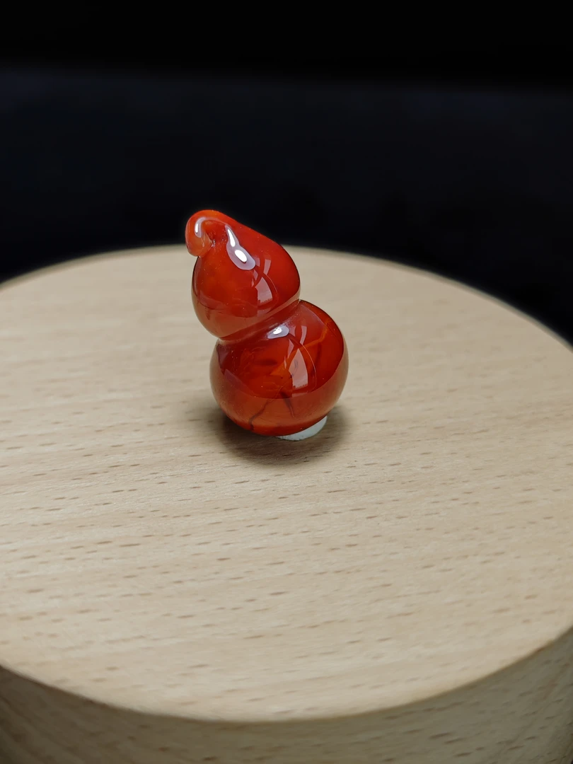 原矿南红川料火焰纹葫芦吊坠虎皮火焰纹纯手工