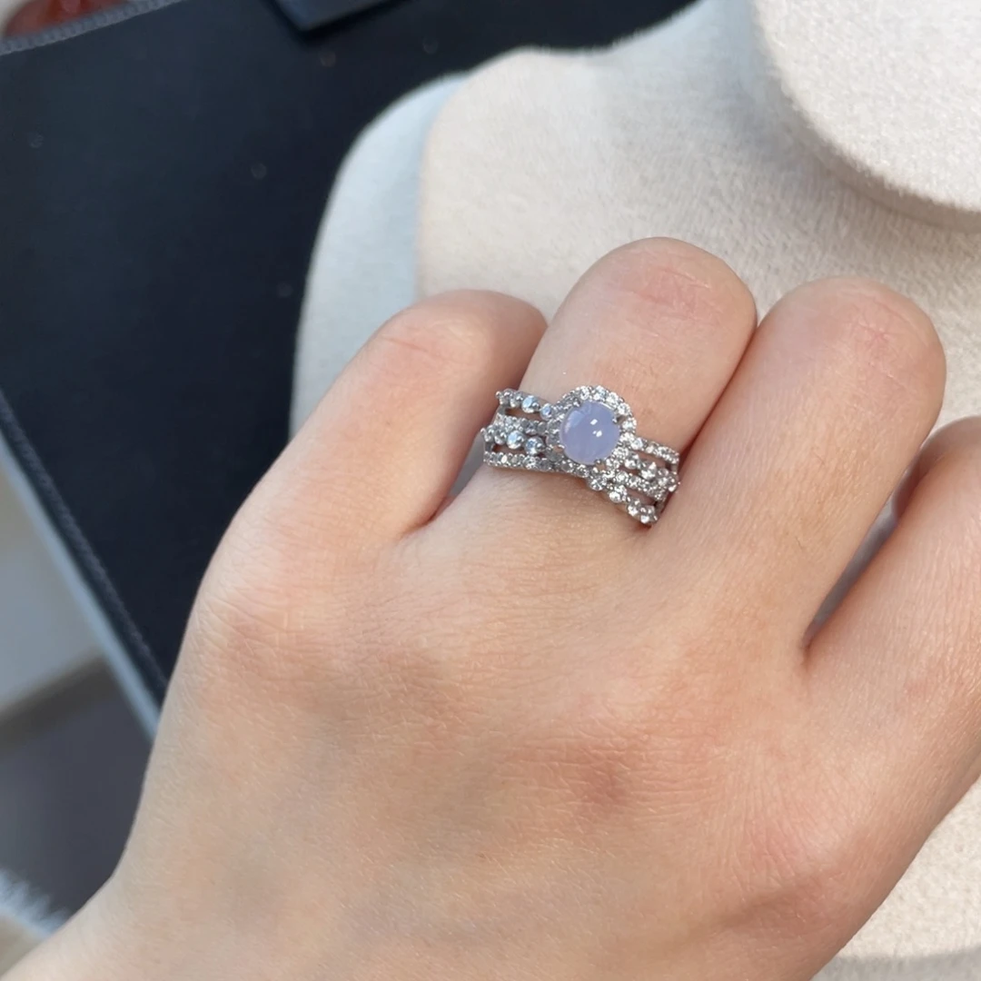 翡翠戒指银S925镶嵌548888