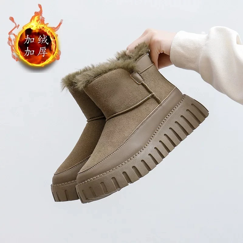 秋冬新款【加棉】女士英伦风经典百搭雪地靴马丁靴ZY12273