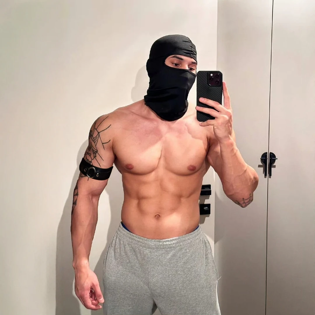 酷黑透气户外骑行钓鱼防风防晒防尘头套居家角色扮演黑色面罩头巾