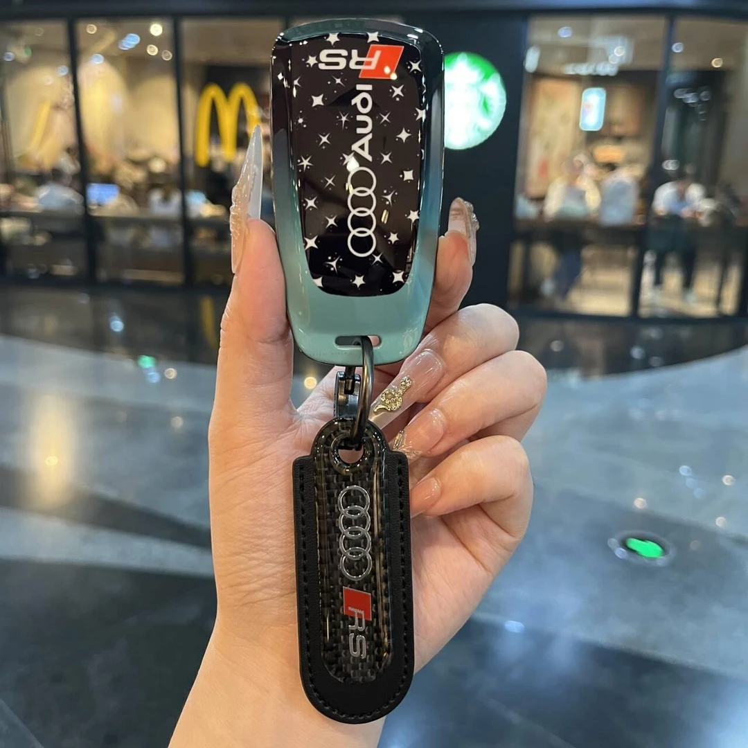 适用奥迪Q5L钥匙套新A4L/A5/Q7/TT汽车钥匙扣包RS壳金属高档男女