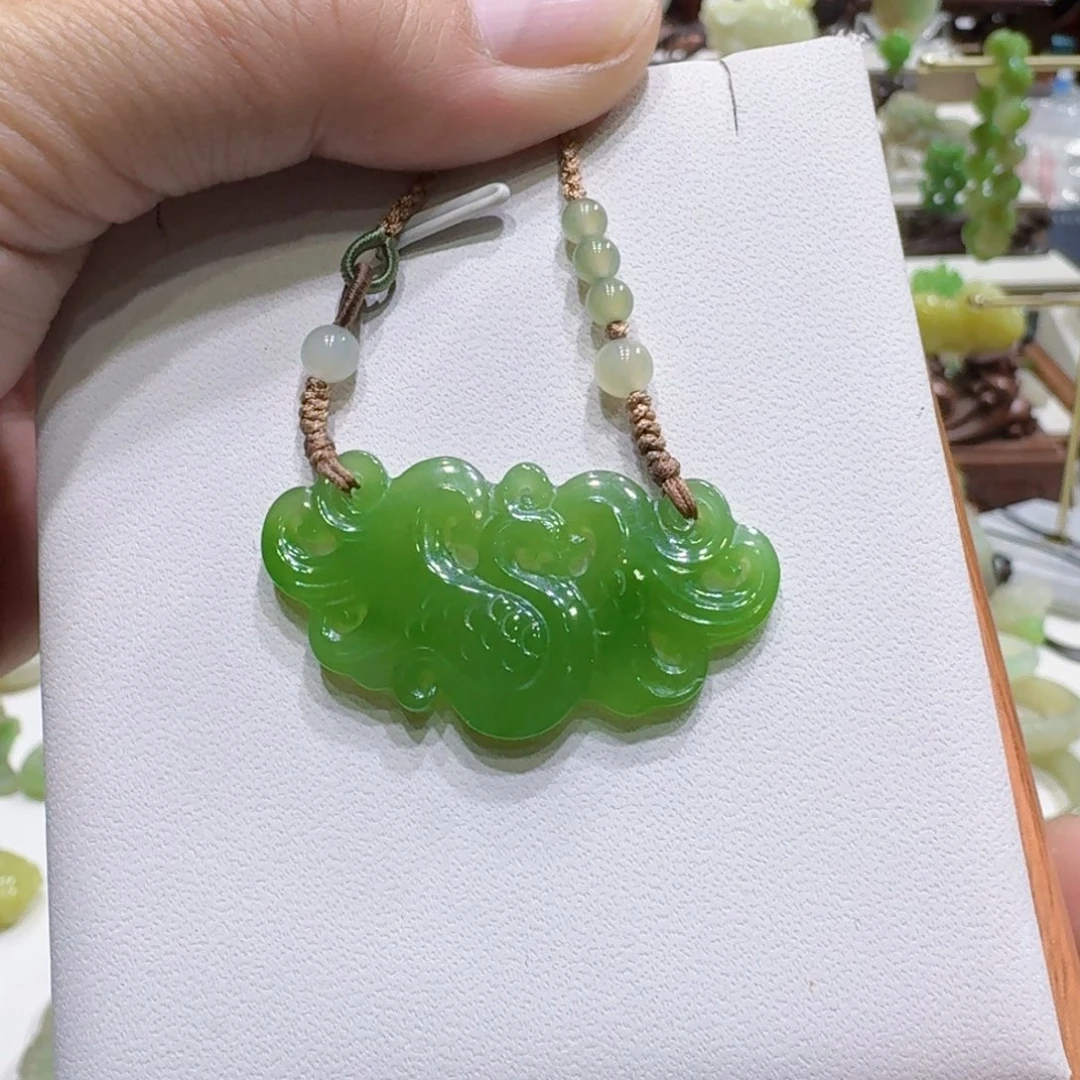 和田玉（碧玉）未镶嵌颈饰和田玉碧玉仿古凤凰