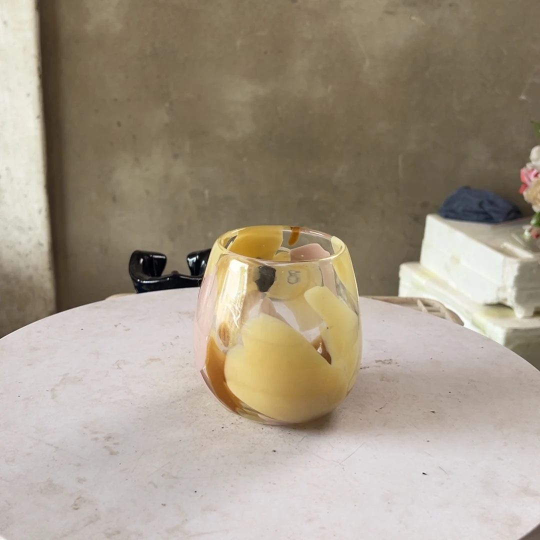 弘扬琉璃花器微瑕高度10