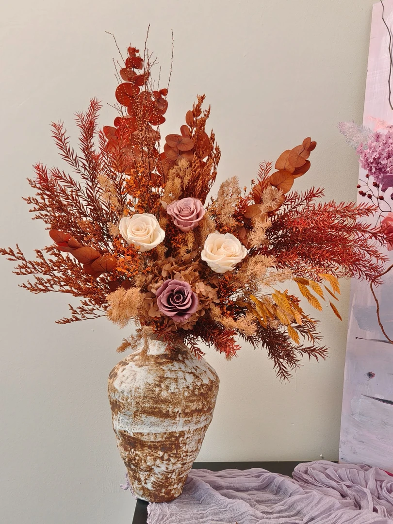 秋意  年宵花永生花摆件