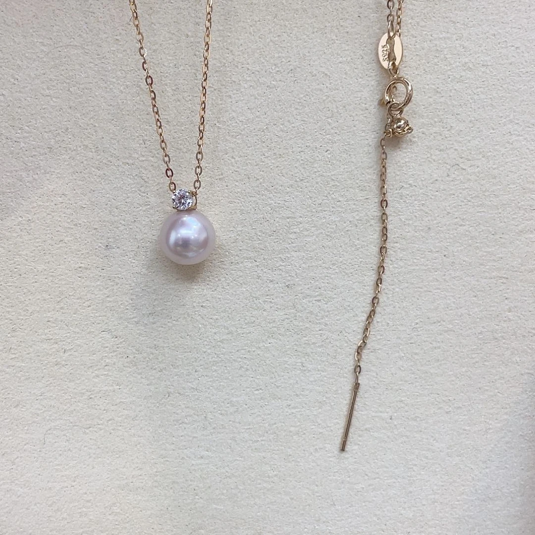 海水珍珠18K金镶嵌吊坠(赠链)