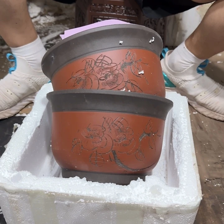 紫砂花盆口径15.10口径