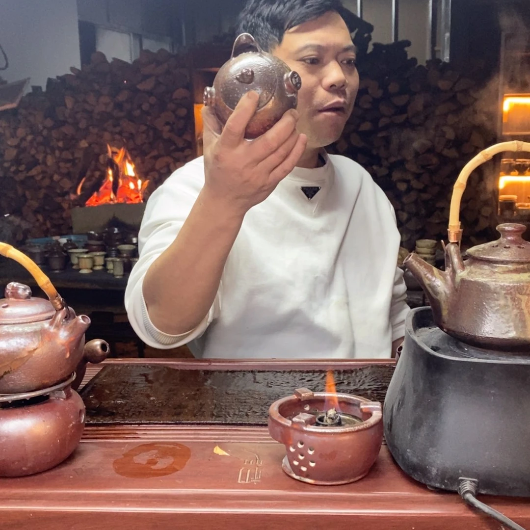 紫砂柴烧西施宝瓶