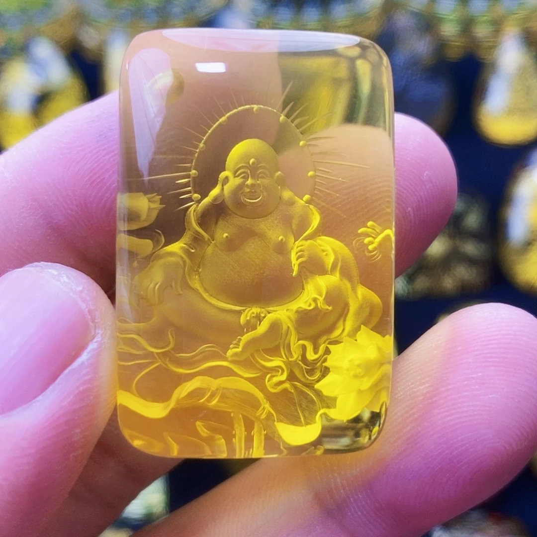 【闪购商品】金珀颈饰未镶嵌琥珀阴雕