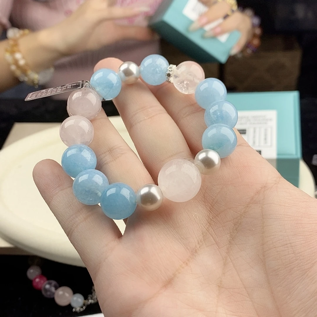 银S925镀金镶嵌手链水晶