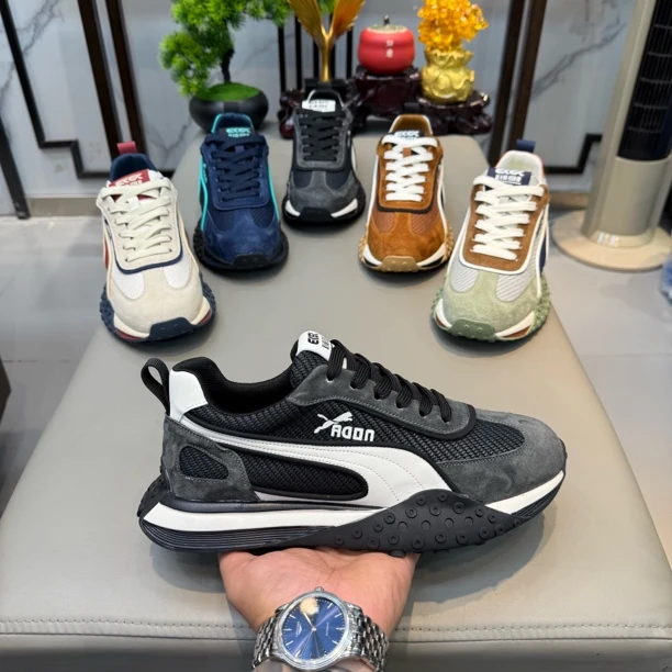 2025秋季新款时尚男鞋舒适百搭反绒皮休闲运动鞋痞帅男士潮男鞋