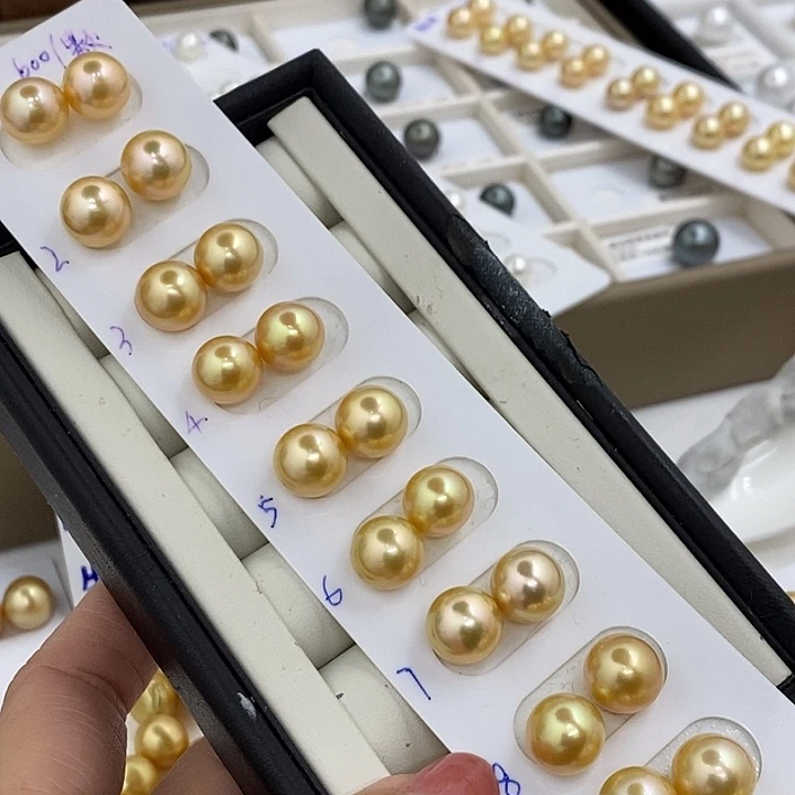 海水珍珠裸珠浓金珠 多样化发一颗