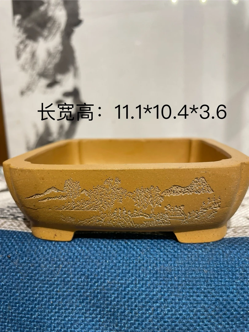 张可磊黄色泥紫砂盆透气
