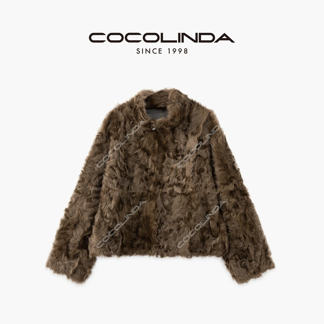 COCOLINDA | “毛绒印记“【短款湖羊】100羊毛皮 皮毛一体外套F5399