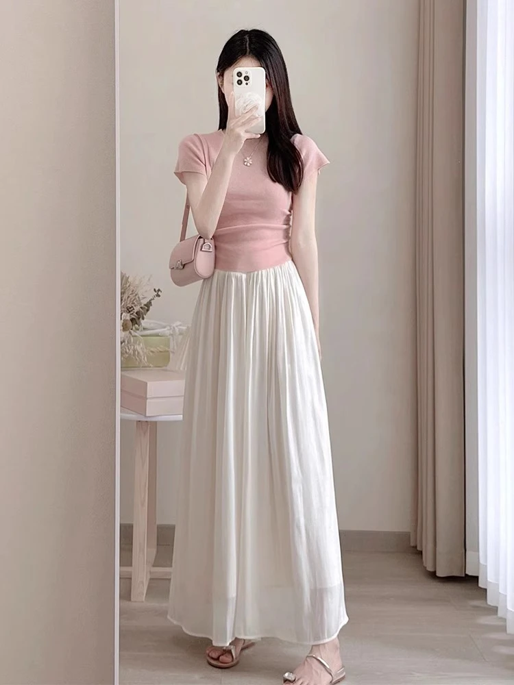 2025年茶系穿搭一整套别致绝美御姐轻熟两件套装裙法式桔梗裙子夏