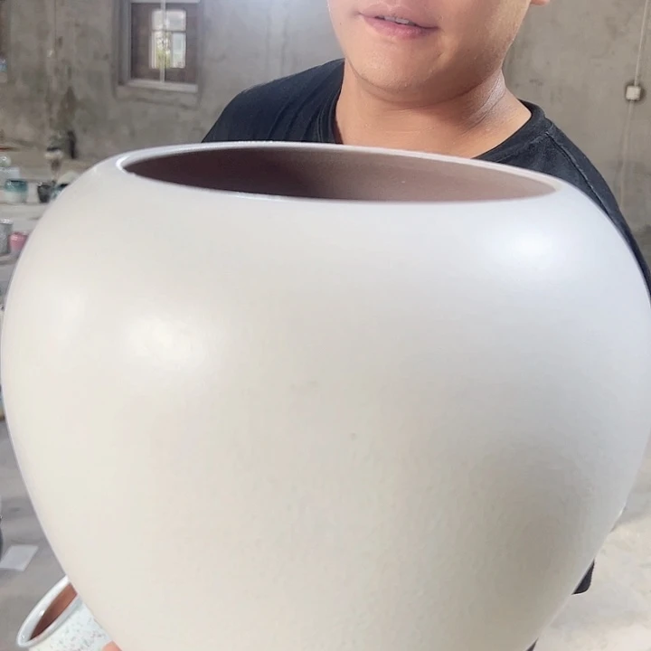 紫砂花盆高24口18微瑕