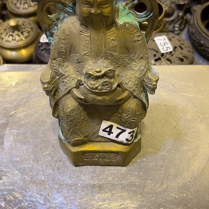 赵***3黄铜摆件，文房工艺品摆件