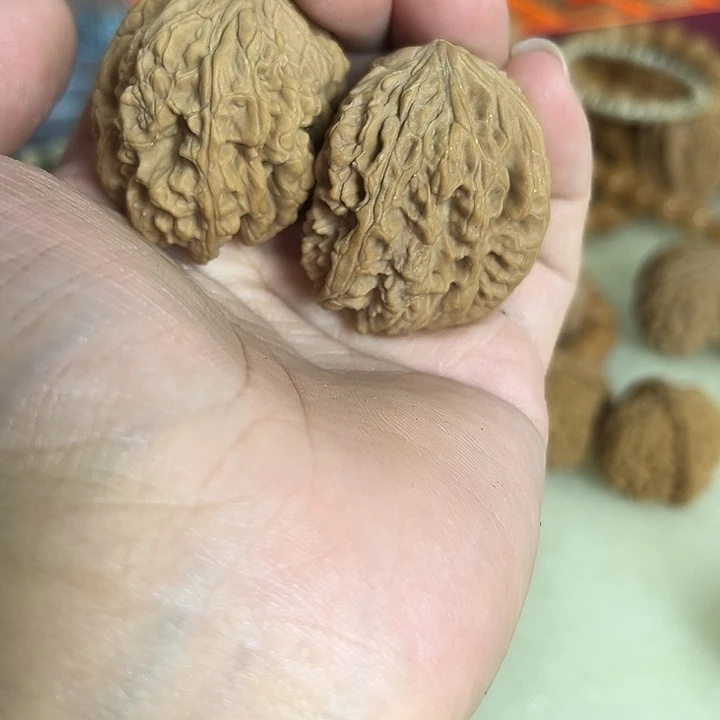 把件文玩核桃暴雪瑕疵异型双胞胎
