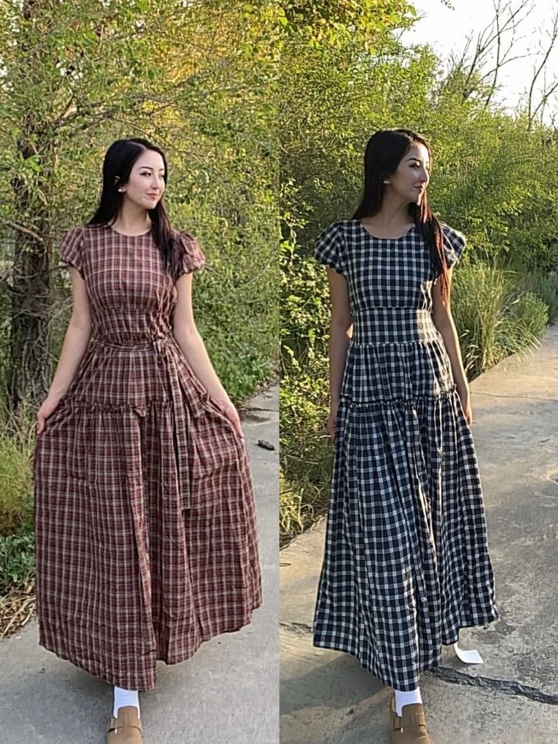 【新疆发货】设计感收腰显瘦夏季女士中长裙qakmak