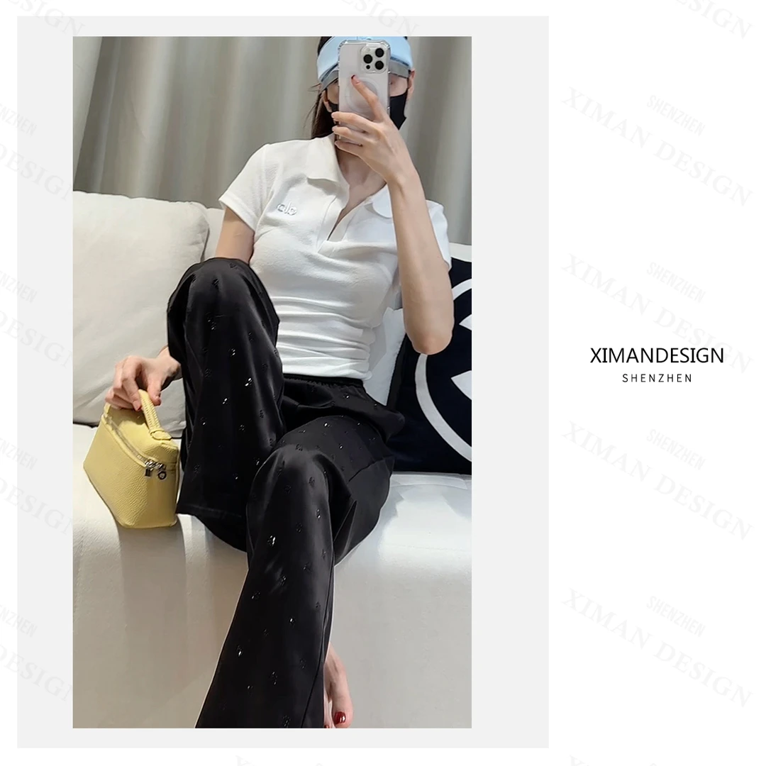 XIM【2025 AW施华洛奥钻3醋显瘦休闲裤】百搭时尚阔腿裤时尚