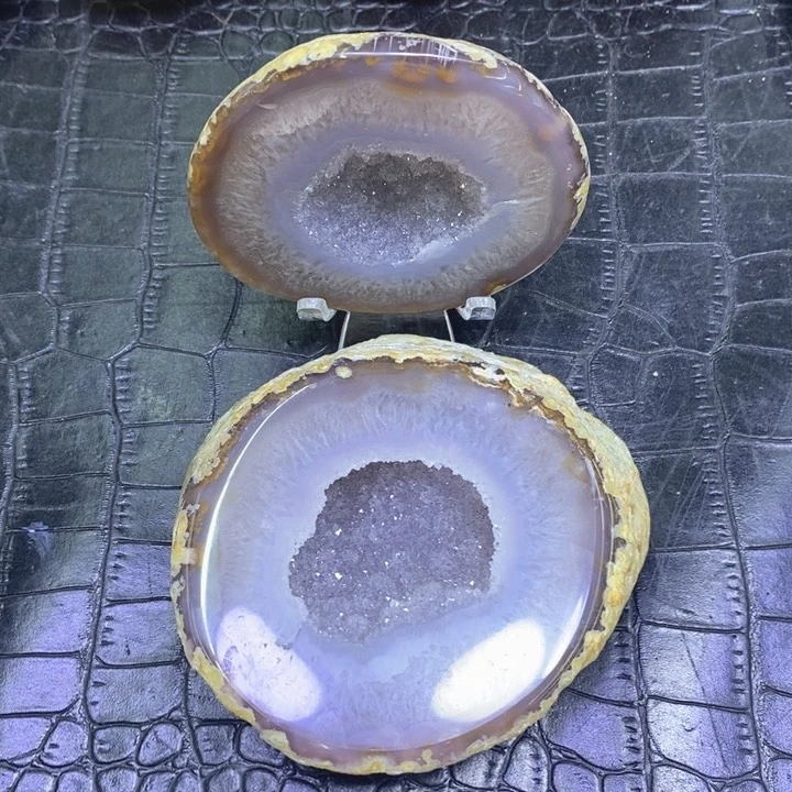 未镶嵌珠宝半成品紫晶彩晶盆