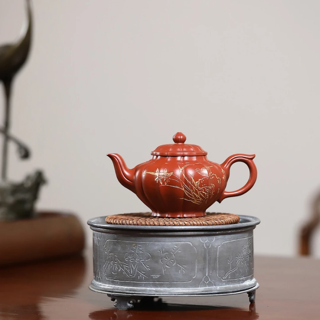 《筋纹笑樱》（筋纹口）紫砂壶200cc徐孝奎作品