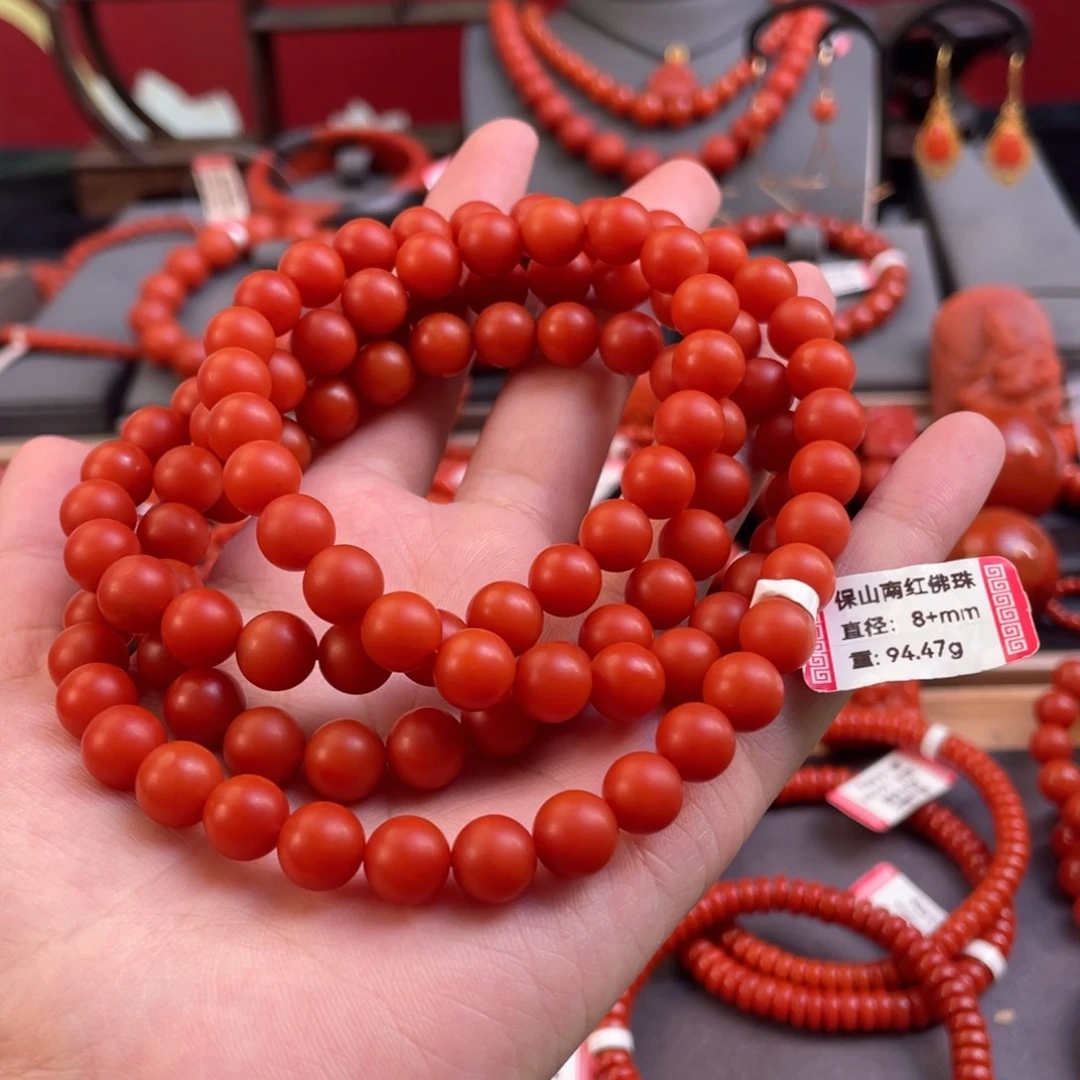 南红玛瑙8+mm 多圈未镶嵌