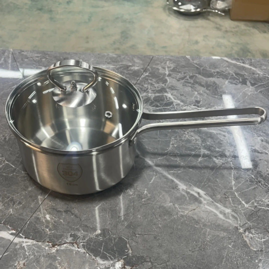 外贸丹思曼16厘米奶锅送屉加厚福利款