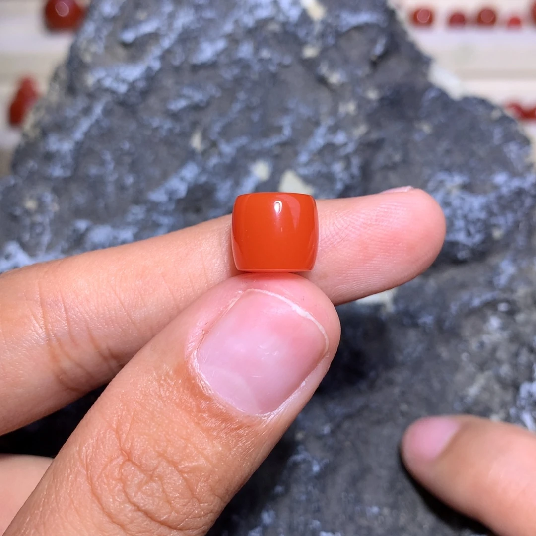 南红玛瑙未镶嵌保山正柿子满肉直切9.6×8.5