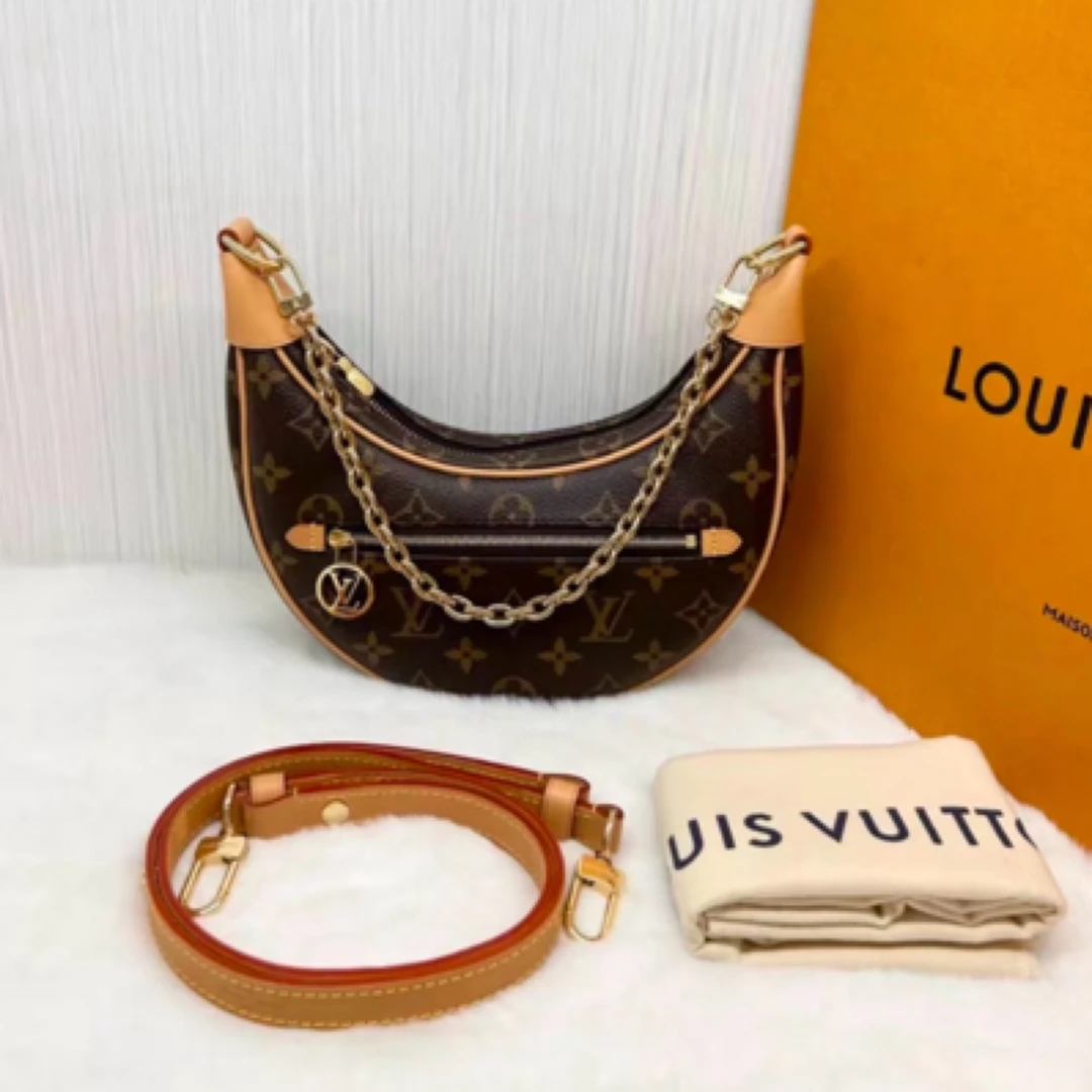 95新 LouisVuitton/路易威登 月亮包豌豆包腋下包