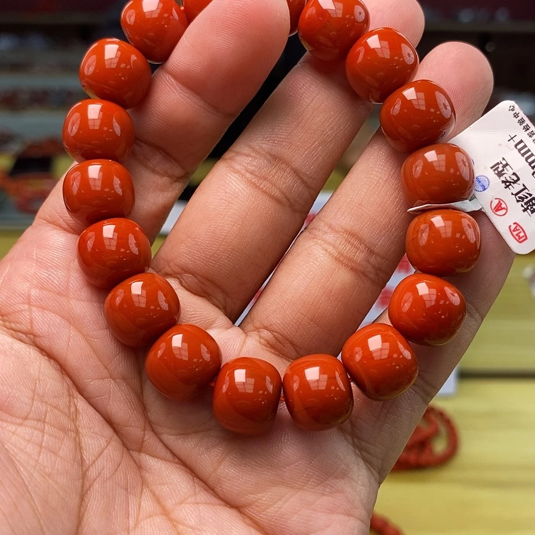 南红玛瑙南红手串12mm+多样性发一合金