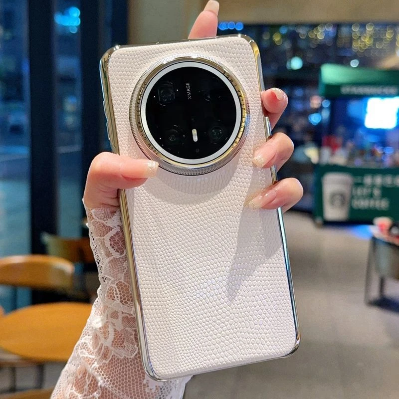潮牌蜥蜴纹电镀钛灰适用Mate60/60pro超薄奢华轻奢防摔70pro+女款